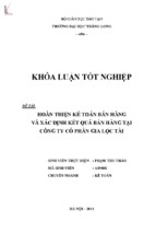 Hoàn thiện kế toán bán hàng và xác định kết quả bán hàng tại công ty cổ phần gia lộc tài