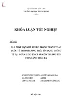 Giải pháp hạn chế rủi ro trong thanh toán quốc tế theo phương thức tín dụng chứng từ tại ngân hàng tmcp sài gòn thương tín   chi nhánh đống đa