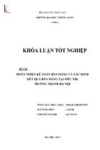 Hoàn thiện kế toán bán hàng và xác định kết quả bán hàng tại siêu thị mường thanh hà nội