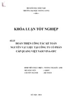 Hoàn thiện công tác kế toán nguyên vật liệu tại công ty cổ phần cáp quang việt nam vina   ofc