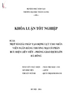 Một số giải pháp tạo động lực cho nhân viên ngân hàng thương mại cổ phần bưu điện liên việt   phòng giao dịch lớn hà đông