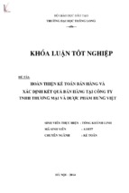 Hoàn thiện kế toán bán hàng và xác định kết quả bán hàng tai công ty tnhh thương mại và dược phẩm hưng việt