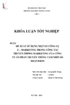 đề xuất sử dụng một số công cụ e marketing trong công tác truyền thông marketing của công ty cổ phần truyền thông tầm nhìn số digivision