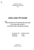 Hoàn thiện công tác kế toán bán hàng và xác định kết quả bán hàng tại công ty cổ phần sách thiết bị trường học thái bình