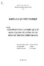 Giải pháp nâng cao hiệu quả sử dụng tài sản của công ty cổ phần kỹ thương thiên hoàng