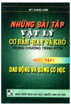 Những bài tập vật lý cơ bản hay và khó tập 1 dao động   sóng cơ học (nxb đại học quốc gia)   mỵ giang sơn, 241 trang