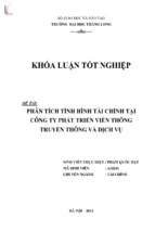 Phân tích tình hình tài chính tại công ty phát triển viễn thông truyền thông và dịch vụ