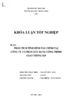 Phân tích tình hình tài chính tại công ty cổ phần xây dựng công trình giao thông 829