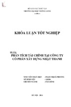 Phân tích tài chính tại công ty cổ phần xây dựng nhật thanh