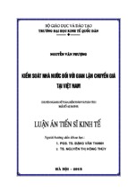 Kiểm soát nhà nước đối với gian lận chuyển giá tại việt nam