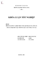 Phương hướng và biện pháp tăng lợi nhuận của công ty tnhh thương mại và kỹ thuật tân lộ