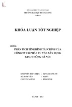 Phân tích tình hình tài chính của công ty cổ phần tư vấn xây dựng giao thông hà nội