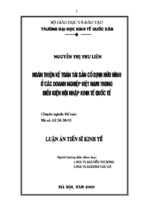Hoàn thiện kế toán tài sản cố định hữu hình ở các doanh nghiệp việt nam trong điều kiện hội nhập kinh tế quốc tế