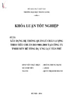 Xây dựng hệ thống quản lý chất lượng theo tiêu chuẩn iso 90012008 tại công ty tnhh mtv bê tông dự ứng lực tân phú