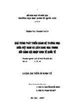 Quá trình phát triển quan hệ thương mại giữa việt nam và liên bang nga trong bối cảnh hội nhập kinh tế quốc tế