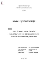 Phân tích thực trạng tài chính và giải pháp nâng cao hiệu quả kinh doanh của công ty cổ phần nhựa bình minh