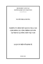 Nghiên cứu hình thức quản lý dựa vào cộng đồng các công trình cấp nước tập trung tại nông thôn việt nam