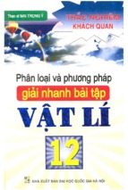 Phân loại và phương pháp giải nhanh bài tập vật lý 12 (nxb đại học quốc gia)   mai trọng ý, 271 trang