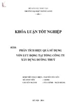 Phân tích hiệu quả sử dụng vốn lưu động tại tổng công ty xây dựng đường thủy