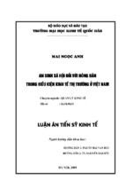 An sinh xã hội đối với nông dân trong điều kiện kinh tế thị trường ở việt nam