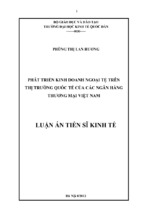 Phát triển kinh doanh ngoại tệ trên thị trường quốc tế của các ngân hàng thương mại việt nam