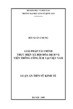 Giải pháp tài chính thực hiện xã hội hóa dịch vụ viễn thông công ích tại việt nam