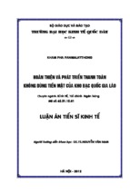 Hoàn thiện và phát triển thanh toán không dùng tiền mặt tại  kho bạc quốc  gia lào