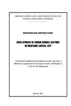 Development of urban service sectors in vientiane capital city