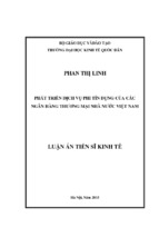 Phát triển dịch vụ phi tín dụng của các ngân hàng thương mại nhà nước việt nam.