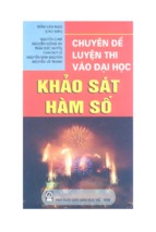 Chuyên đề luyện thi vào đại học khảo sát hàm số (nxb giáo dục)   trần văn hào, 342 trang