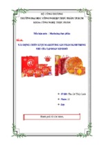 Tiểu luận Chiến lược marketing cho sản phẩm bánh trung thu của công ty Kinh Đô