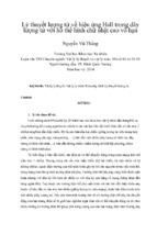 Lý thuyết lượng tử về hiệu ứng hall trong dây lượng tử với hố thế hình chữ nhật cao vô hạn