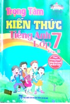 Trọng tâm kiến thức tiếng anh thí điểm 7 tập 2