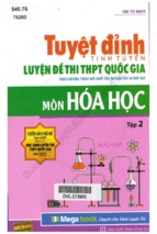 Tuyệt đỉnh tinh tuyển luyện đề THPT quốc gia môn Hóa học tập 2 - Megabook