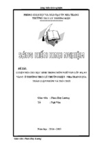 Skkn sáng kiến kinh ngiệm luyện nói cho học sinh trong môn ngữ văn lớp 8 ở trường thcs lý thường kiệt –nha trang  qua thảo luận nhóm và trò chơi