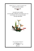 Skkn sáng kiến kinh ngiệm vận dụng một số phương pháp nhằm nâng cao chất lượng viết văn thuyết minh cho học sinh lớp 8.