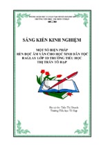 Skkn sáng kiến kinh ngiệm một số biện pháp rèn đọc âm, vần cho học sinh dân tộc raglai lớp 1d trường tiểu học thị trấn tô hạp.