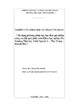 Skkn sáng kiến kinh ngiệm sử dụng phương pháp dạy học theo góc nhằm nâng cao kết quả phân môn khoa học tại lớp 4.1