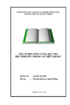 Skkn sáng kiến kinh nghiệm một số biện pháp luyện đọc cho học sinh lớp 1 trong các tiết tập đọc