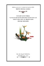 Skkn sáng kiến kinh ngiệm vận dụng một số phương pháp nhằm nâng cao chất lượng viết văn thuyết minh cho học sinh lớp 8.