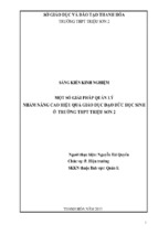 Skk sáng kiến kinh nghiệm một số giải pháp quản lý nhằm nâng cao hiệu quả giáo dục đạo đức học sinh ở trường thpt triệu sơn 2