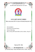 Skkn sáng kiến kinh nghiệm hiệu trưởng trường thcs với công tác bồi dưỡng đội ngũ giáo viên