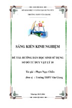 Skkn sáng kiến kinh nghiệm hướng dẫn học sinh sử dụng sơ đồ tư duy vật lý 10