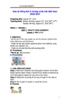 Giáo án Tiếng Anh 5 chương trình mới nhất Vnen 2016-2017