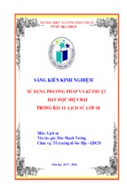 Skkn sáng kiến kinh nghiệm sử dụng phương pháp và kĩ thuật dạy học hiện đại trong bài 11   lịch sử 10