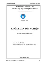 Hoàn thiện tổ chức kế toán doanh thu, chi phí và xác định kết quả kinh doanh tại chi nhánh công ty cổ phần vận tải dầu khí việt nam tại hải phòng