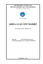 Hoàn thiện tổ chức kế toán vốn bằng tiền tại công ty cổ phần ô tô khách hải phòng