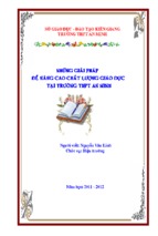 Skkn sáng kiến kinh nghiệm những giải pháp để nâng cao chất lượng giáo dục tại trường thpt an minh