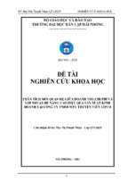 Phân tích mối quan hệ giữa doanh thu, chi phí và lợi nhuận để nâng cao hiệu quả sản xuất kinh doanh tại công ty tnhh mtv thuyền viên vipco