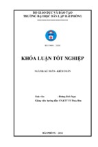 Hoàn thiện công tác kế toán doanh thu, chi phí và xác định kết quả kinh doanh tại công ty cổ phần hàng hải vạn xuân